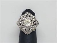 .925 Sterling Silver Vintage Inspired Ring