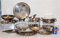 Lot of Misc Silver Plate Pieces Serving Ware