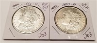 (2) 1883-O Silver Dollars BU
