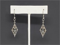 .925 Sterling Silver Hematite Earrings