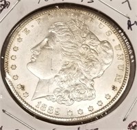 1889-S/S Silver Dollar AU