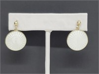 Vermeil/.925 Sterl Silv Norway Shell Earrings