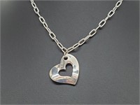 .925 Sterling Silver Heart Chain