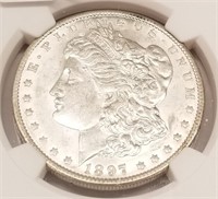 1897-O Silver Dollar NGC 58