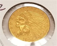 1908 $2 1/2 Gold VF