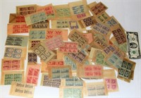 81 Mint US Vintage Blocks of 4 Stamps Some Plate #
