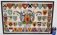 Royal Arms of Scotland Cloth Print Framed