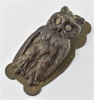 Bradley & Hubbard  Brass Wise Owl Desk Paper Clip
