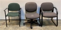 (2) Rolling Chair And Stationary Chairs