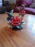Hummingbird and flower figurine