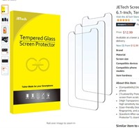 JETech Screen Protector for iPhone 12/12 Pro 6.1IN