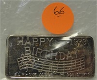 1973 1 TROY OZ SILVER ART BAR