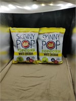 2 Large Bags of Skinny Pop White Cheddar Popcorn.