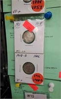 1908 D Dime and 1911 Dime MS++