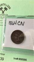 1864CN Indian Head Cent