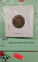 1863 US INDIAN HEAD CENT