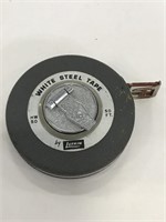 Lufkin white steel vintage 50 foot tape measure