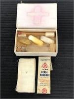 Vintage travel religious first aid kit