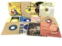 Collection of vintage 45rpm vinyl records