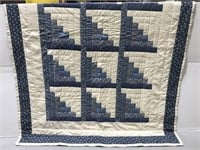 Vintage blue and white quilt