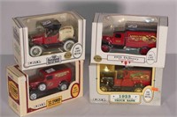 4 Anheuser-Busch Delivery Truck Coin Banks 1/25