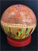 Papermaché orb with November dates