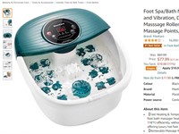 Foot Spa/Bath Massager with Heat, Bubbles