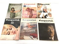 Six vintage Esquire magazines