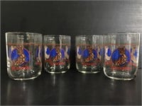 Set of 4 Rudolph glass cups