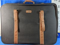 Vintage Suitcase Delsey With leather strapping