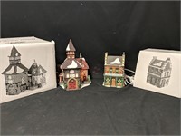 Two "Dickens' Village Series" Houses, 4" x 7"H
