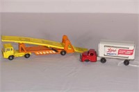 Matchbox car transporter and Libby's semi