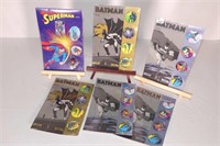 5 Batman, 1 Superman Button Collections