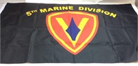 USMC 5TH MARINE DIVISION VINYL FLAG