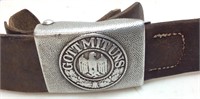 WW2 GERMAN MILITARY GOTT MIT UNS BELT BUCKLE &