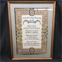 IRISH MARRIAGE BLESSING CLOTH FRAMED