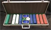 POKER CHIPS CASE WITH DECKS OF CARDS