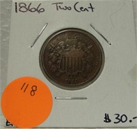 1866 2 CENT COIN