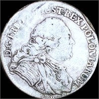 1752 German States 1/3 Thaler NICELY CIRCULATED