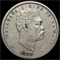 1883 Kingdom Of Hawaii Dollar NEARLY UNC