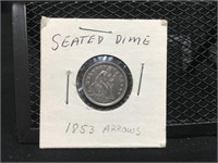 1853 Seated Liberty Dime w/ Arrows