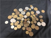Approximately 75 Mexican Coins