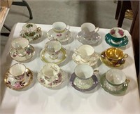 12 sets of cups & saucers English bone china