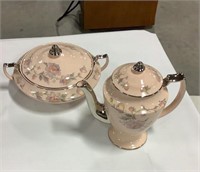 Pair of Limoges floral dishes