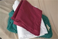 Afghan 74" x 54" & Queen Size Sheets