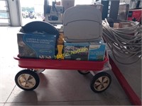 radio flyer wagon, landscape watering equipment,