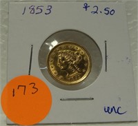 1853 $2.50 LIBERTY GOLD COIN