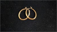 Gold plated sterling silver hoop earrings
