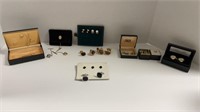 Assortment of cuff links & tie clips