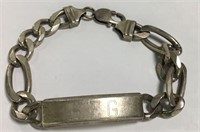 Sterling Silver Bracelet With Inscription, H E G